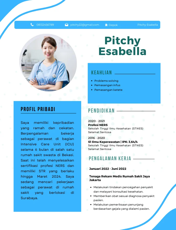 CV Perawat dalam bahasa indonesia