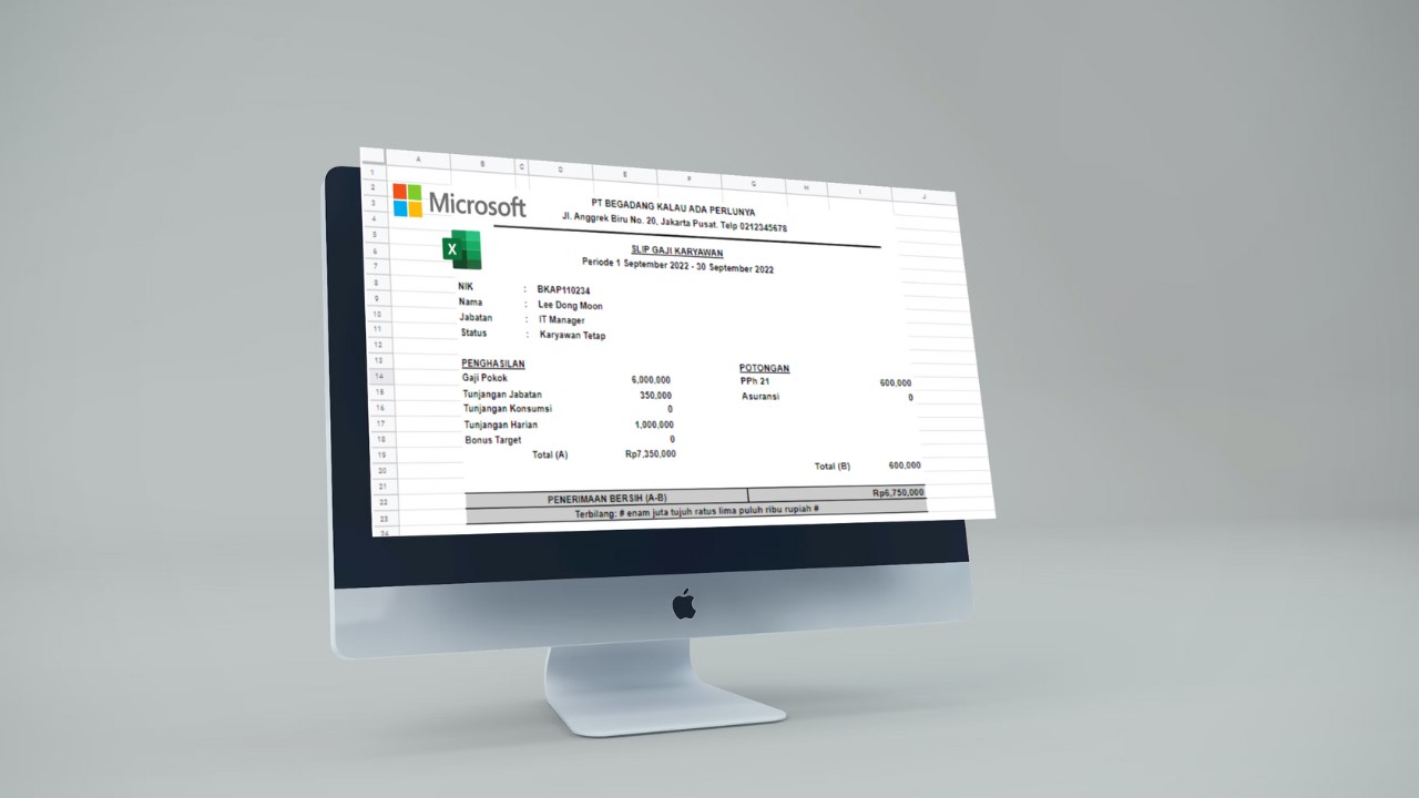 Cara Membuat Slip Gaji di Microsoft Excel